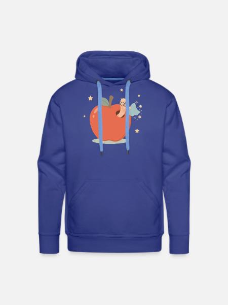 Funny bookworm cleaning house - Men's Premium Hoodie - royal blue