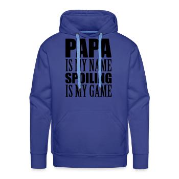 Papa - Men's Premium Hoodie - royal blue - Front - Liam (192cm)