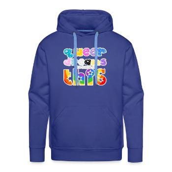 Queer dreams are made of this - Men's Premium Hoodie - royal blue - Front - Liam (192cm)