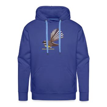 Fantail Cute Vector NZ bird - Men's Premium Hoodie - royal blue - Front - Liam (192cm)