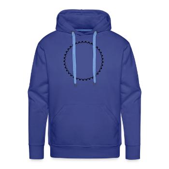 Aztec Circular Tribal Border Pattern - Men's Premium Hoodie - royal blue - Front - Liam (192cm)