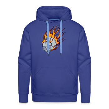 Meteor Skull - Men's Premium Hoodie - royal blue - Front - Liam (192cm)