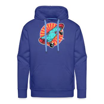 Skateboard Comic Look - Men's Premium Hoodie - royal blue - Front - Liam (192cm)