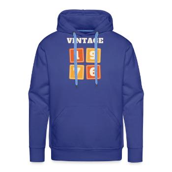 1976 Blocks - 50th Birthday Born in 1976 Funny - Men's Premium Hoodie - royal blue - Front - Liam (192cm)
