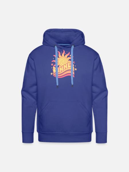 Sunlit Summer Swirl - Men's Premium Hoodie - royal blue
