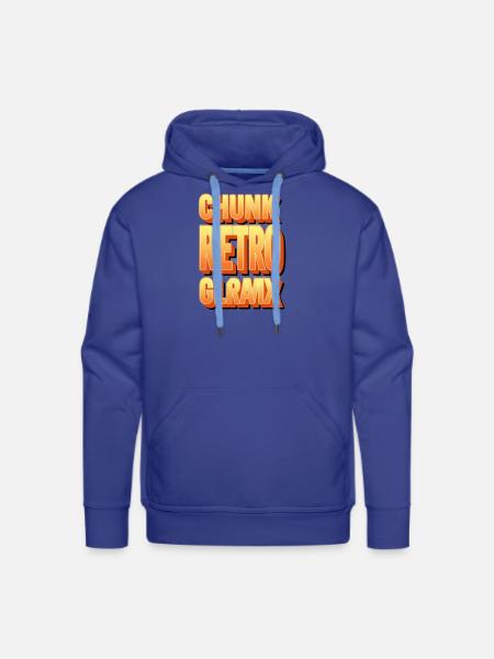 Chunk Retro Glow Glyph - Men's Premium Hoodie - royal blue
