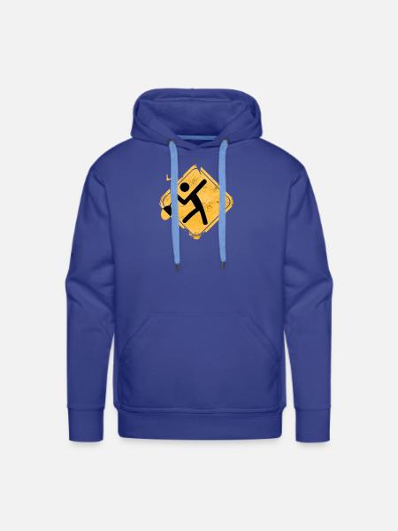 Escape Dash Hazard Icon - Men's Premium Hoodie - royal blue