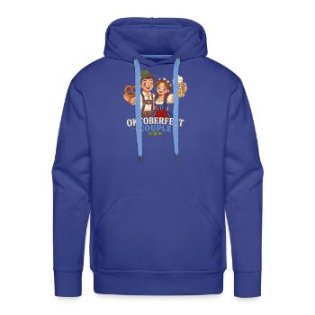 Oktoberfest Couple Cheers - Men's Premium Hoodie - royal blue - Front - Liam (192cm)
