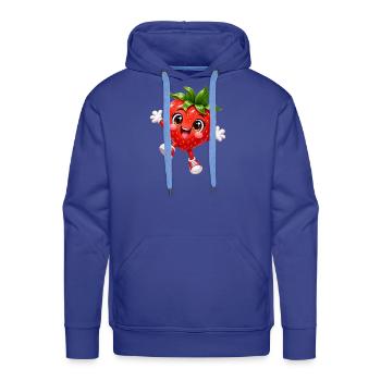 Strawberry Kawaii Cheer - Men's Premium Hoodie - royal blue - Front - Liam (192cm)