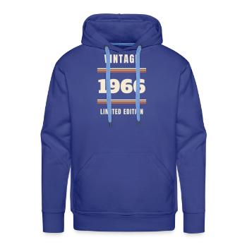 Vintage 1966 - 60th Birthday Born in 1966 Funny - Men's Premium Hoodie - royal blue - Front - Liam (192cm)