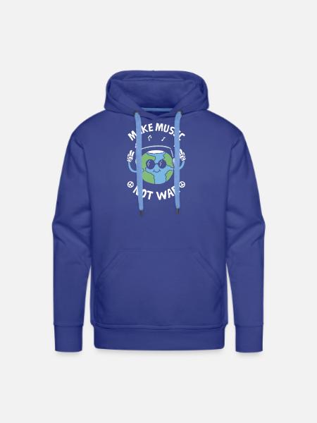 Make Music Not War - Men's Premium Hoodie - royal blue