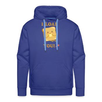I Loaf You Toast - Men's Premium Hoodie - royal blue - Front - Liam (192cm)