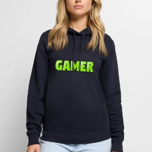 Gamer Neon Green Gaming Logo Design - Men's Premium Hoodie