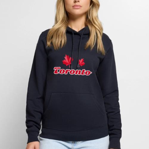 Toronto with two red maple leaves - Men's Premium Hoodie