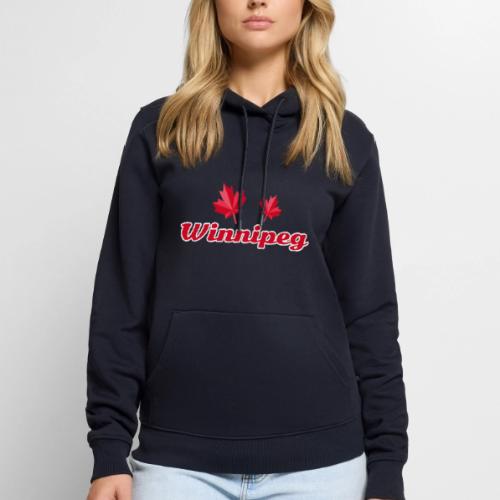 Winnipeg with two red maple leaves - Men's Premium Hoodie