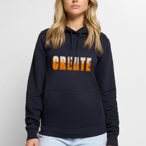 CREATE Vibrant Orange Bold Word Graphic - Men's Premium Hoodie