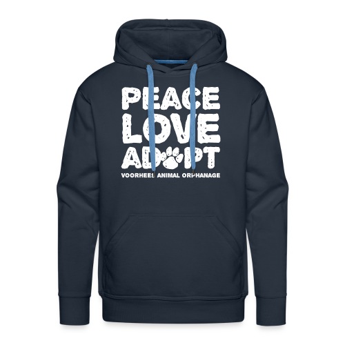 Peace Love Adopt Front png - Men's Premium Hoodie