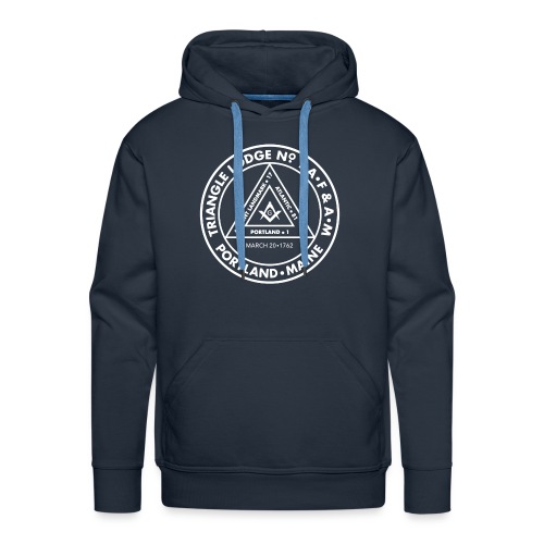 Triangle Lodge Logo white - Men's Premium Hoodie