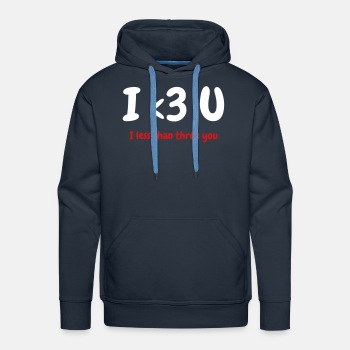 I less than three you - Premium hoodie for men