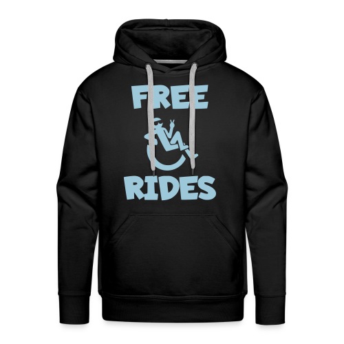 This wheelchair user gives free rides - Men's Premium Hoodie