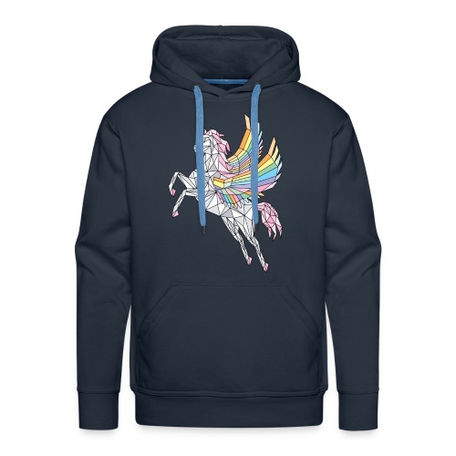 Geometric Pegasus (rainbow) - Men's Premium Hoodie