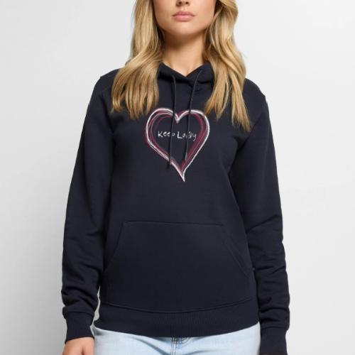 Keep Loving Hand Drawn Heart - Men's Premium Hoodie