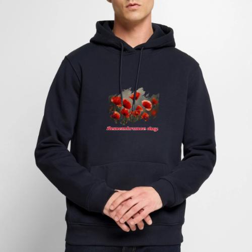Remembrance Day with poppies - Men's Premium Hoodie