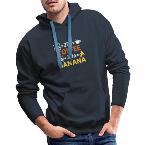 Funny Chemistry Coffee and Banana Shirt - Men's Premium Hoodie