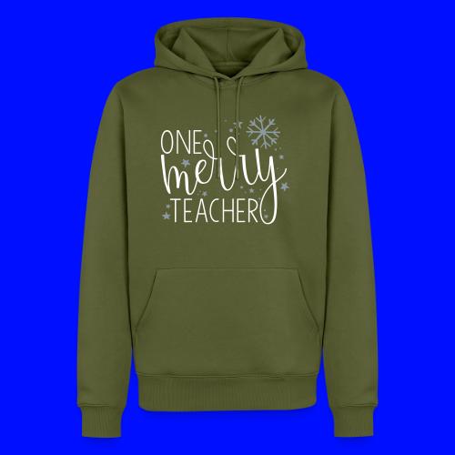 One Merry Teacher Christmas Teacher T-Shirt - Men's Premium Hoodie