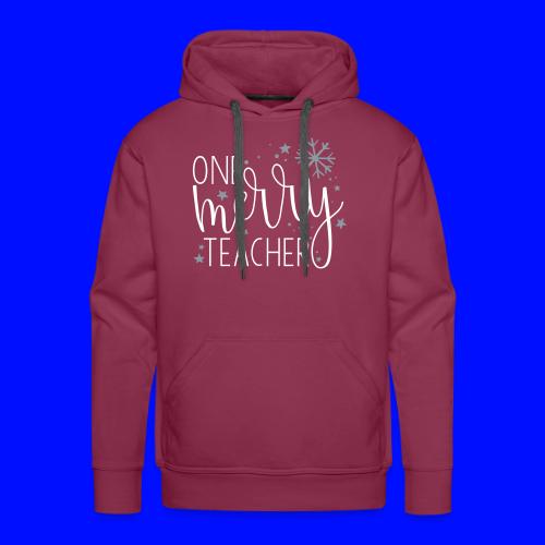 One Merry Teacher Christmas Teacher T-Shirt - Men's Premium Hoodie