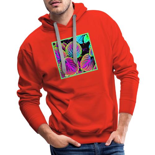 Colorful Leaves Pattern - Men's Premium Hoodie