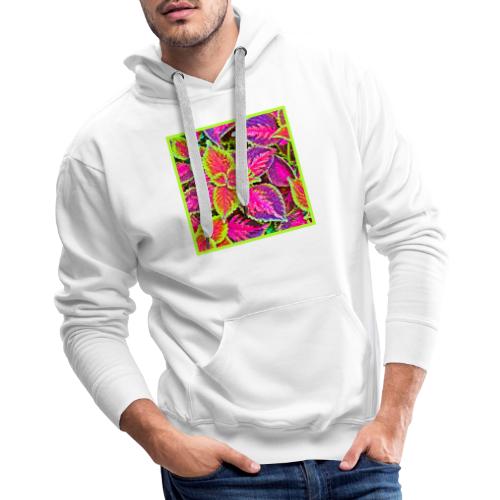 Vivid ChromaLeaf Harmony Pattern - Men's Premium Hoodie