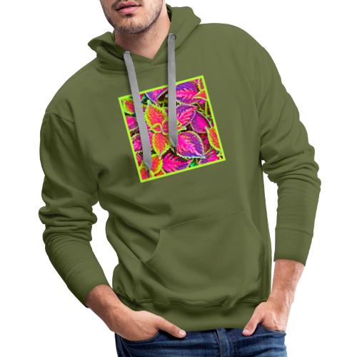 Vivid ChromaLeaf Harmony Pattern - Men's Premium Hoodie