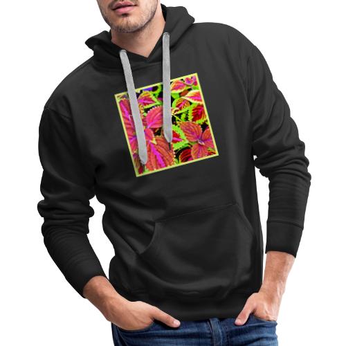 Vibrant RadiantLeaf Dreams Pattern - Men's Premium Hoodie