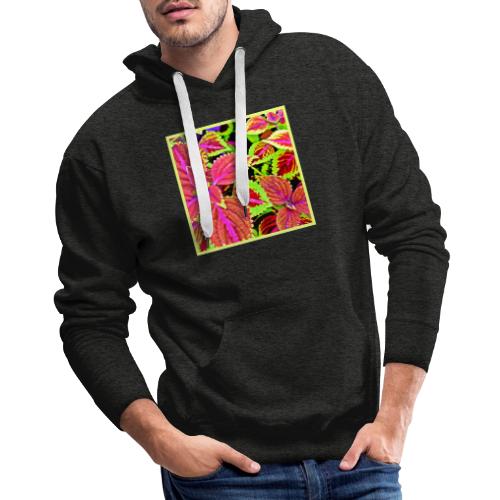 Vibrant RadiantLeaf Dreams Pattern - Men's Premium Hoodie