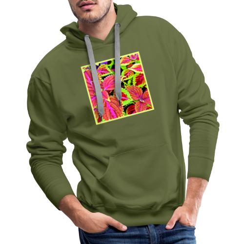 Vibrant RadiantLeaf Dreams Pattern - Men's Premium Hoodie