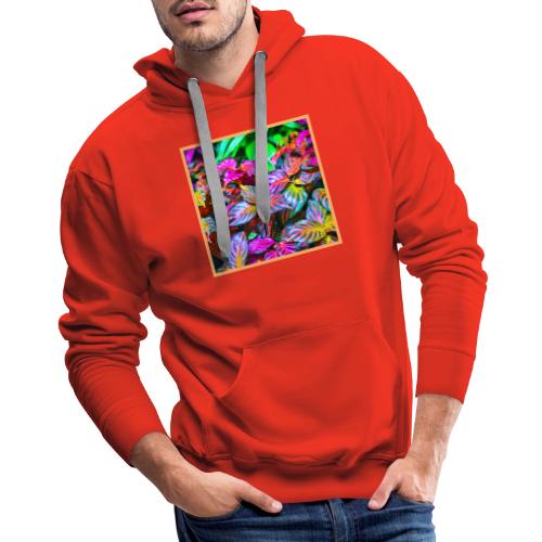 Luminous Leaf Pattern Artistry - Men's Premium Hoodie