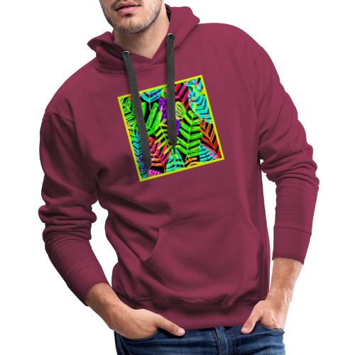 Glowing Leaf Pattern Design - Men's Premium Hoodie