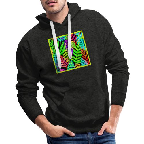 Glowing Leaf Pattern Design - Men's Premium Hoodie