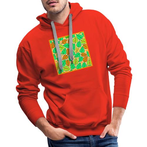 Vivid Leaf Harmony Colorful Bliss - Men's Premium Hoodie