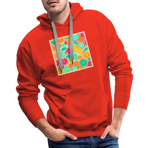 Colorful Citrus Galaxy Artwork - Men's Premium Hoodie