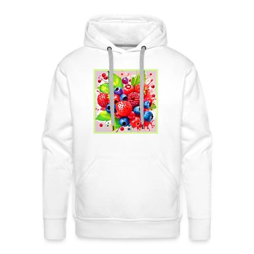 Summer Berry Splash Design - Men's Premium Hoodie