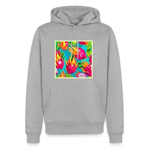 Vibrant Dragoon Fruit Pattern - Men's Premium Hoodie