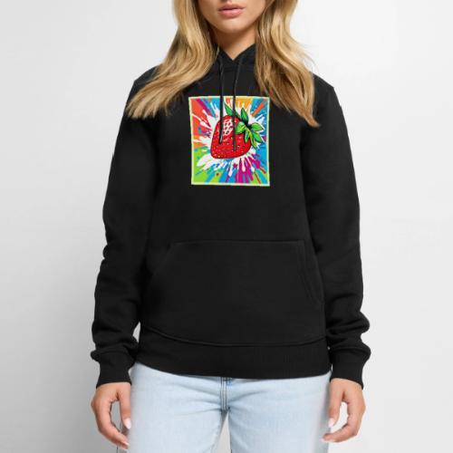 Vibrant Strawberry Artwork - Men's Premium Hoodie