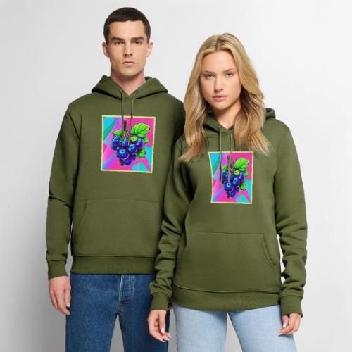 Vibrant Blueberry Artwork - Men's Premium Hoodie