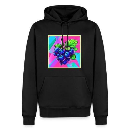 Vibrant Blueberry Artwork - Men's Premium Hoodie