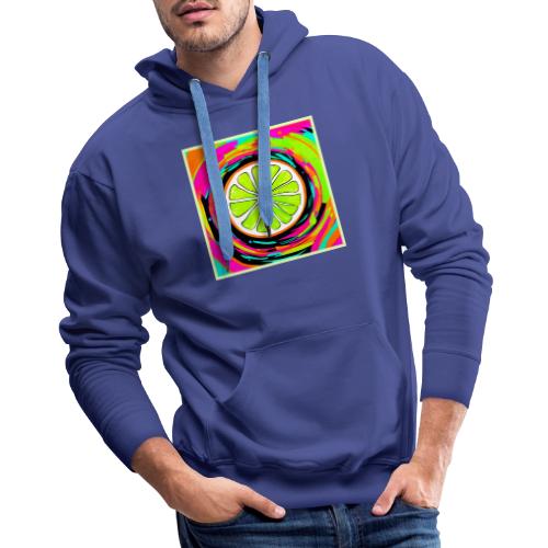 Lime Slice Pop Art - Men's Premium Hoodie