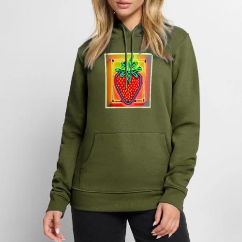 Colorful Strawberry Neon Glow - Men's Premium Hoodie