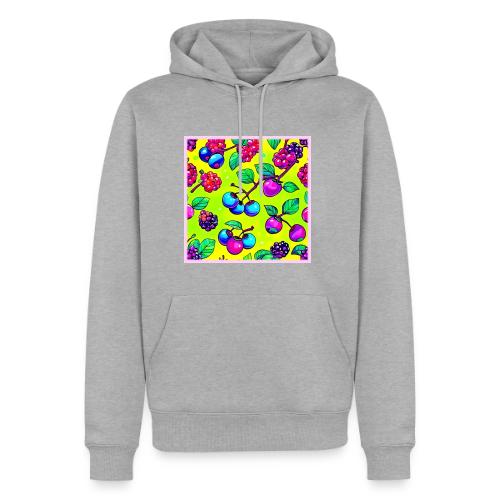 Bright Berry Fruit Pattern - Men's Premium Hoodie