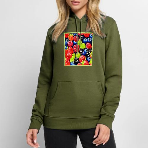 Colorful Berry Medley Design - Men's Premium Hoodie